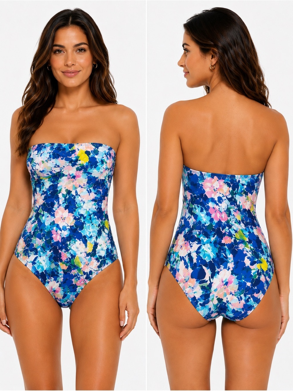 Milea Womens Multicoloured / Pattern One Piece Swimsuit Size 12